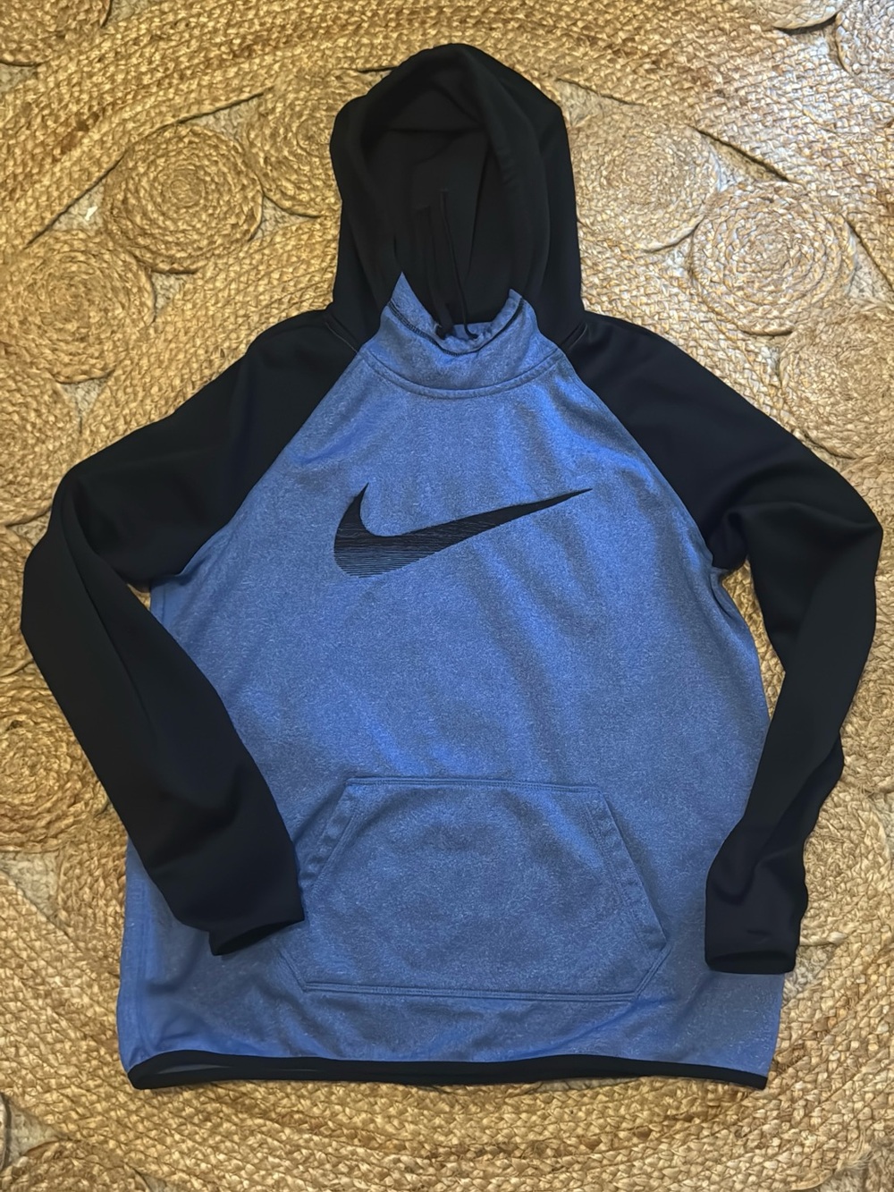 Nike Blue & Black Athletic Hoodie Pullover